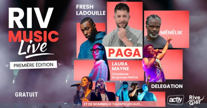 Visuel Riv Music Live - Première édition avec les photos des artistes invités