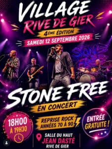 Affiche du concert de Stone Free